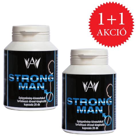 Strong Man Potencianövelő és Férfivitamin Kapszula 11 Akció 2x20db