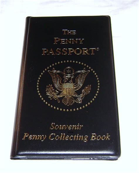 Penny Passport Souvenir Penny Collecting Book For Coins Fits 36 Pressed