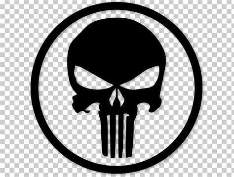 Punisher Decal Logo Bumper Sticker Png Clipart American Comic Book