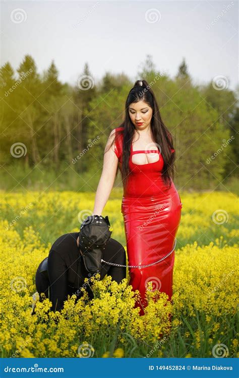 Kinky Couple Walking On The Nature And Having Roleplay Game Latex
