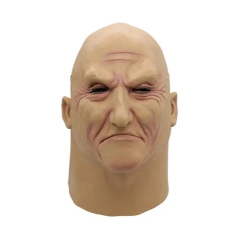 Old Man Latex Mask Bald Wrinkled Halloween Masks Masquerade Prop Scary