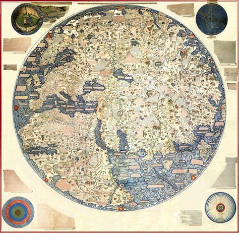 Mappa Mundi De Fra Mauro 1459 Ancient Maps Antique Maps World Map