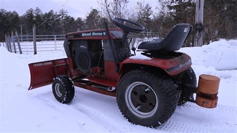 Wheel Horse 312 8 Snow Plowing Vintage Garden Tractor Aerial Drone