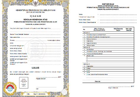 Detail Contoh Ijazah Smk 2018 Koleksi Nomer 23