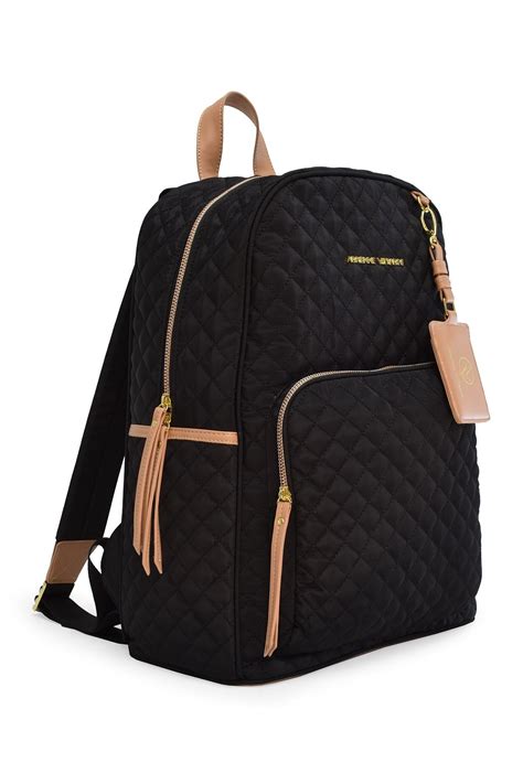 Adrienne Vittadini Synthetic Quilted Backpack In Black Lyst