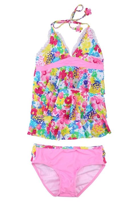 Girls Frill Tankini Set