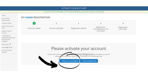 How To Resend The Activation Email To Another Email Address Ungm Help Center