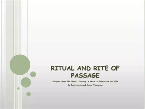 Ppt Ritual And Rite Of Passage Powerpoint Presentation Free Download Id2569789