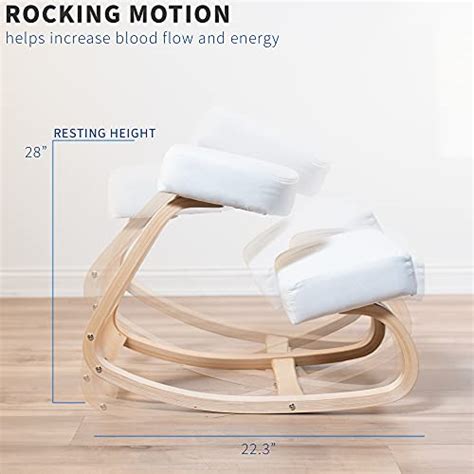 Vivo Wooden Rocking Kneeling Chair Ergonomic Rocker Stool For Home And