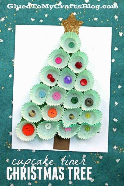 Cupcake Liner Christmas Tree Craft Idea Preschool Christmas Xmas