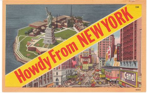 View From The Birdhouse Vintage Linen Postcards New York City