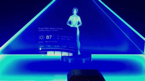 Intel Microsoft Partner And A Halo Fan Delivers A Cortana Hologram