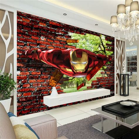 We have 12 images about superhero wallpaper for bedroom including images, pictures, photos, wallpapers, and more. 3D Iron Man Wallpaper Avengers photo wallpaper Custom Wall ...