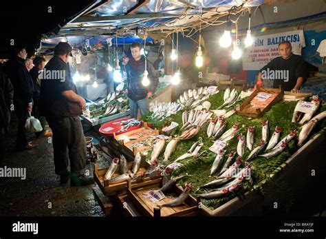 Fish Market Karaköy District Golden Horn Istanbul Turkey Stock