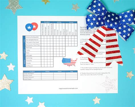 4th Of July Printable Sudoku Puzzles Logic Puzzle Happiness Is Homemade