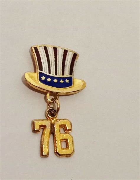 Uncle Sam Hat Bicentennial Hat Lapel Pin Patriotic Ballou Regd