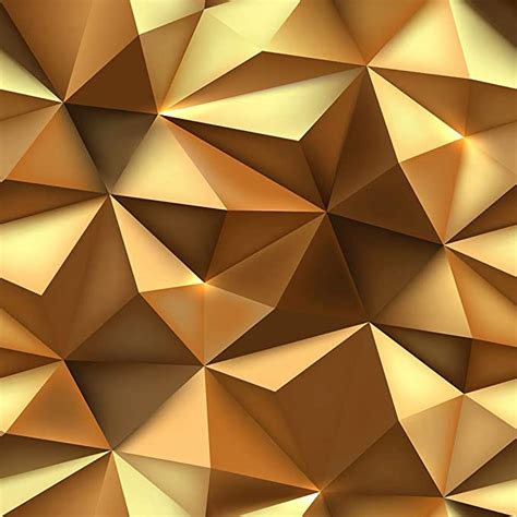 Instant Wall Paper 3d Gold Prism Design Wallpaper Adhesive Diy
