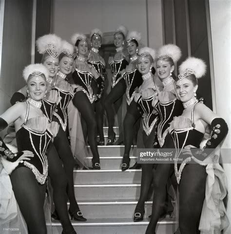 The Dancing Company Bluebell Girls Posing In Stage Costumes In The