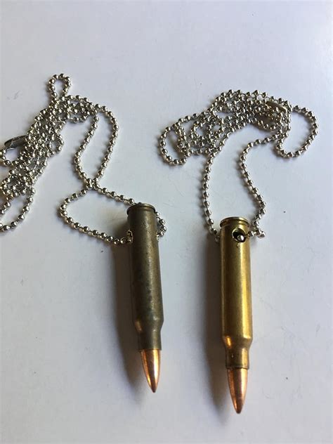 Couples Bullet Necklaces~ Brass 223 Rem His And Hers Bullet