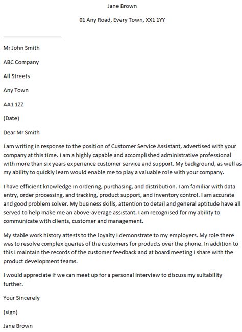 How to write a customer service representative cover letter? Customer Service Assistant Cover Letter Samples ...