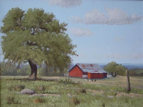 Hugo Herbeck Texas Landscape 418 Texas Art Vintage Texas Paintings