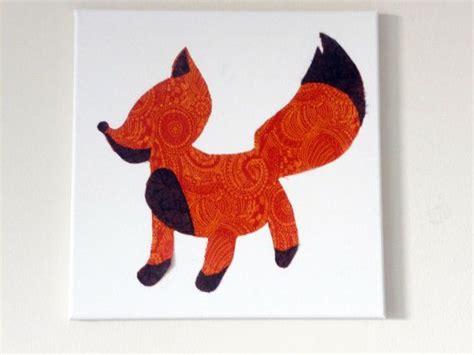Fox Collage For Nursery Fox Fabric Little Person Etsy