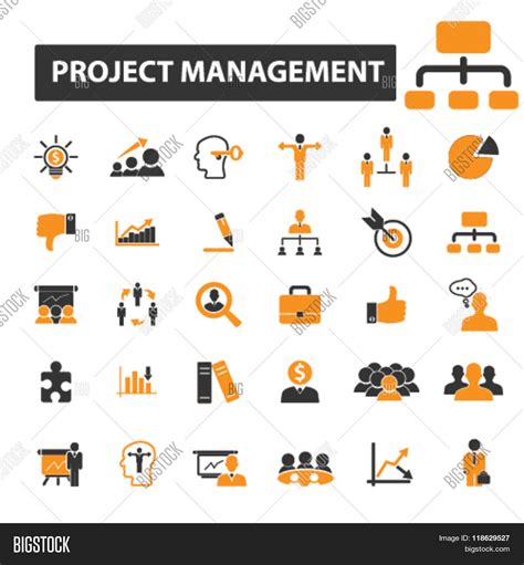 Project Management Icons Project Vector And Photo Bigstock