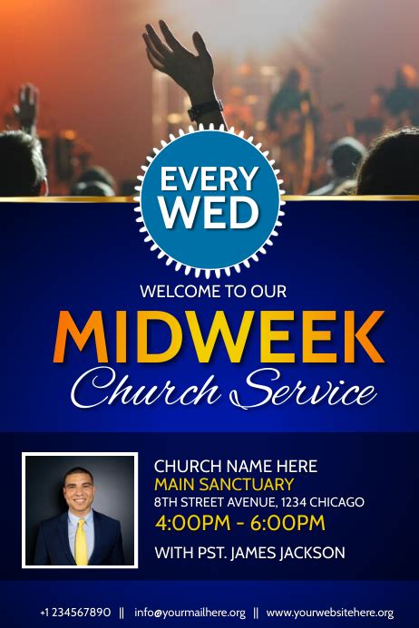 Copy Of Midweek Church Service Invitation Flyer Postermywall