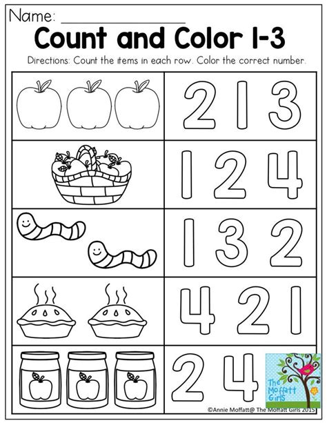 Number Worksheet For Pre K