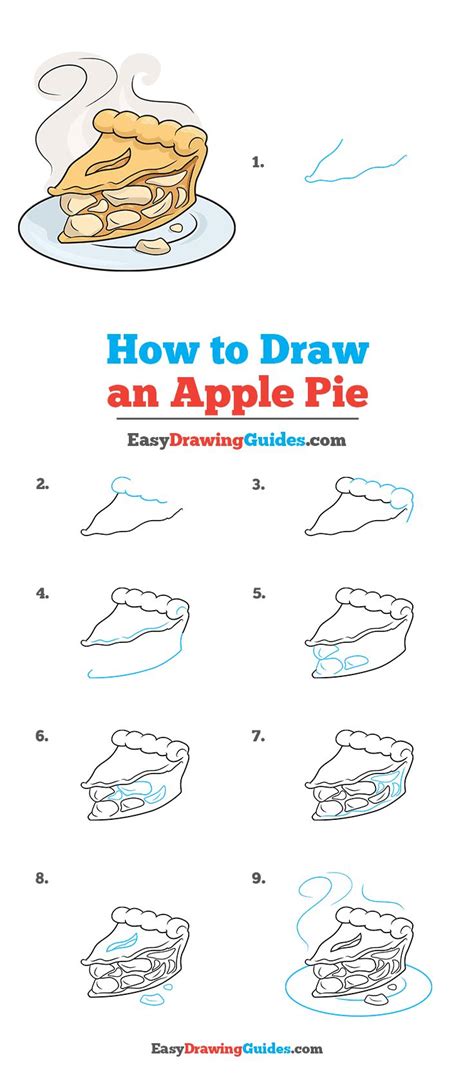 How To Draw An Apple Pie Really Easy Drawing Tutorial Apple Pie