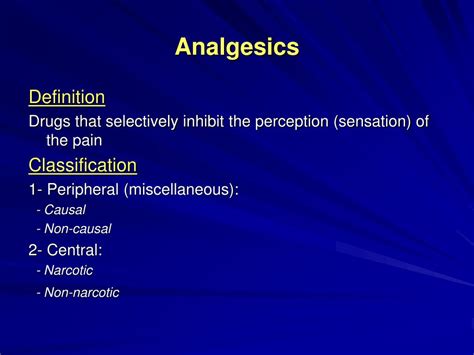 PPT - Analgesics PowerPoint Presentation, free download - ID:4107427