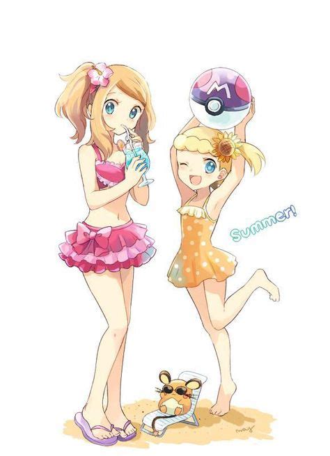 Serena Bonnie And Dedenne Pokemon Pokemons Lendarios E Pikachu