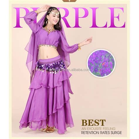 Bestdance High Quality Unique Arab Sexy Nice Purple Belly Dance Costume