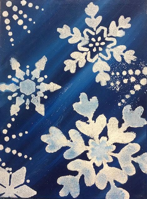 Snowflakes Painting Art In Mind