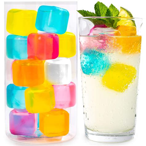 efiwasi reusable ice cubes for drinks chills drinks without diluting them made from bpa