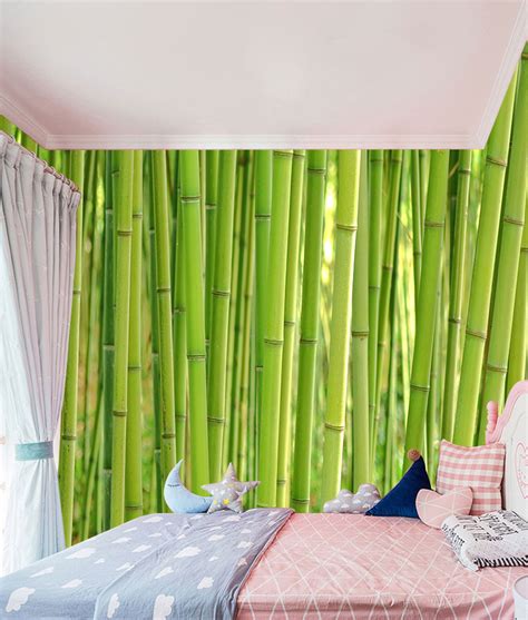 3d Bamboo Plants Forest Self Adhesive Bedroom Wallpaper Wall Murals