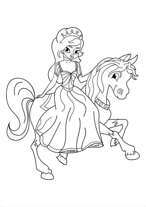 Coloriage Princesse Cheval Beau Collection Coloriage Princesse à Cheval