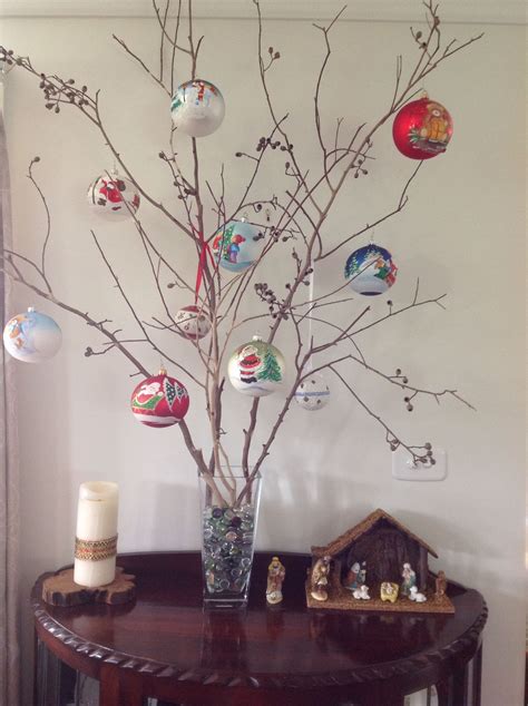 Christmas Ornament Display Using Gum Tree Branches Tree Branch