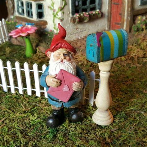 Imagine ways to use them in. Fairy Garden Valentine Gnome with Love Letter - Miniature ...