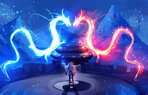 Neon Dragon Backgrounds