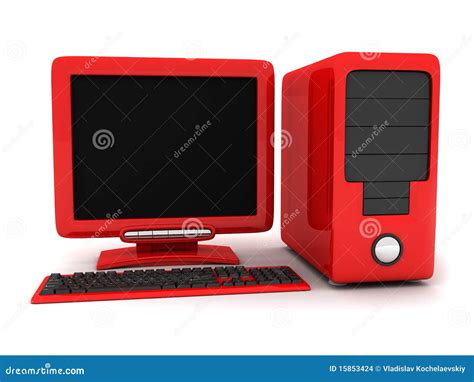 Red Computer Stock Images Image 15853424