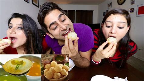 Super Spicy Pani Puri Eating Challenge Indian Snack Mukbang Youtube