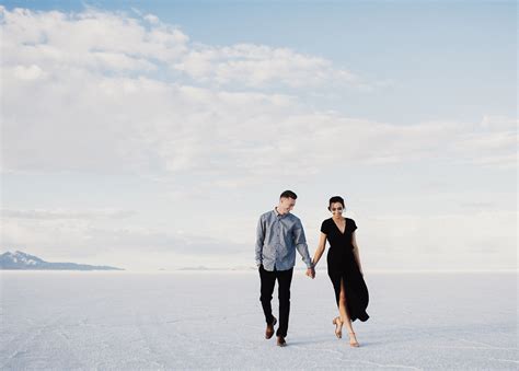 Savanah And Caden Engagements At The Bonneville Salt Flats Couple