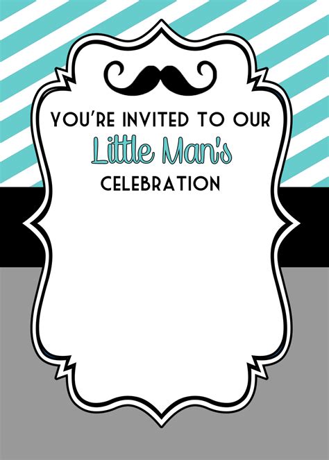 Little Man Birthday Party Free Printables
