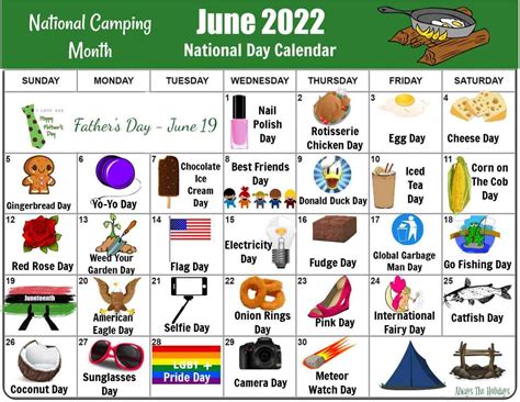 June National Day Calendar National Day Calendar Calendar June Free