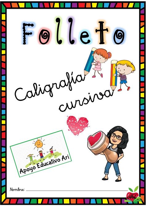 Folleto CaligrafÍa Letra Cursiva Imagenes Educativas