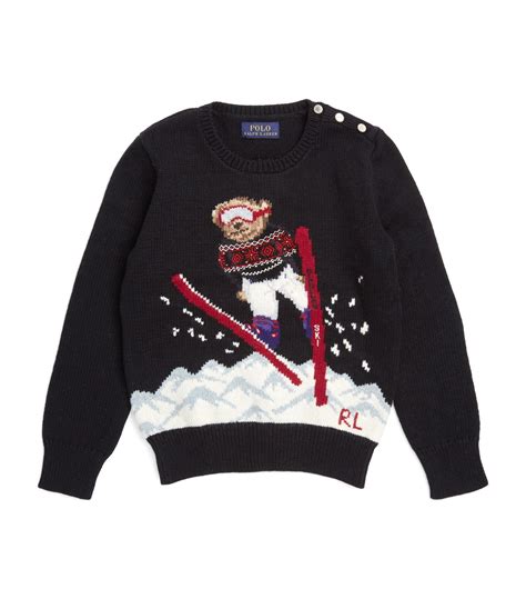 Ralph Lauren Ski Polo Bear Sweater In Black Modesens Sweaters Polo Ralph Lauren Dream Clothes