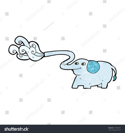 Cartoon Elephant Squirting Water Stock Vector Royalty Free