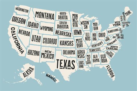 Mapa De Estados Unidos Con Nombres Capitales Estados Para Colorear