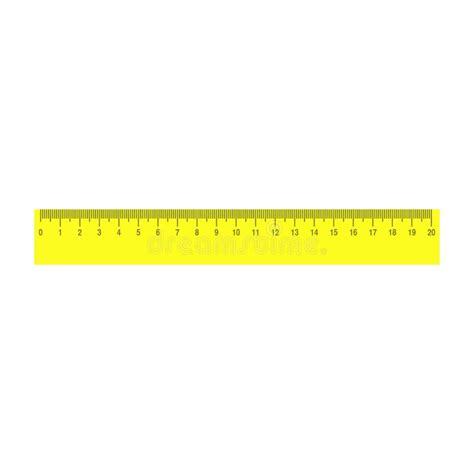 Ruler Vector Measure Education Icon Isolated White Horizontal Inch